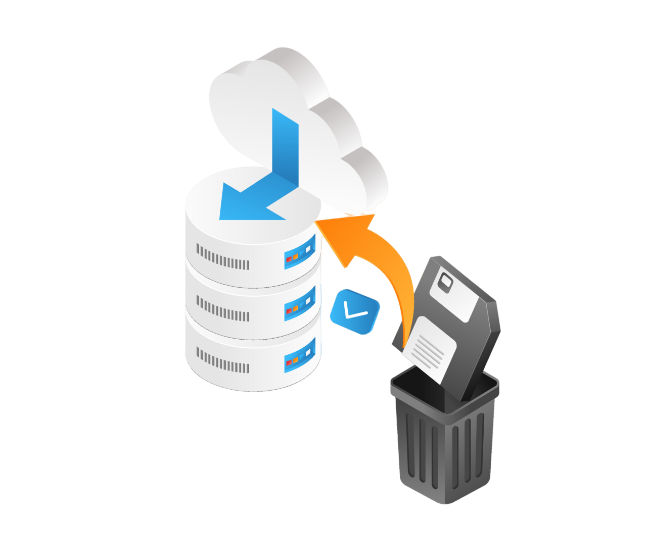Ilustração de recuperação de dados em dispositivos digitais